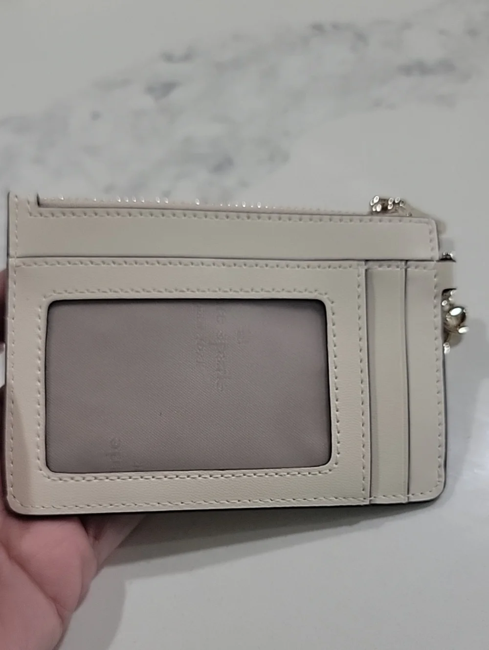 kate spade Neutral Floral Zip Keyring Card Holder